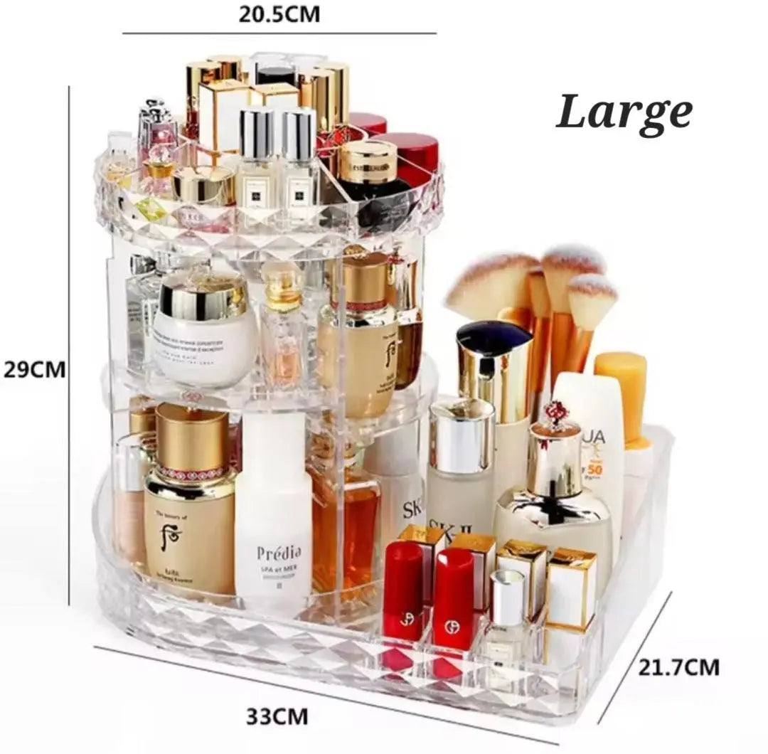 Cosmetic Storage + Rotating Makeup Organizer Home Decor Station
