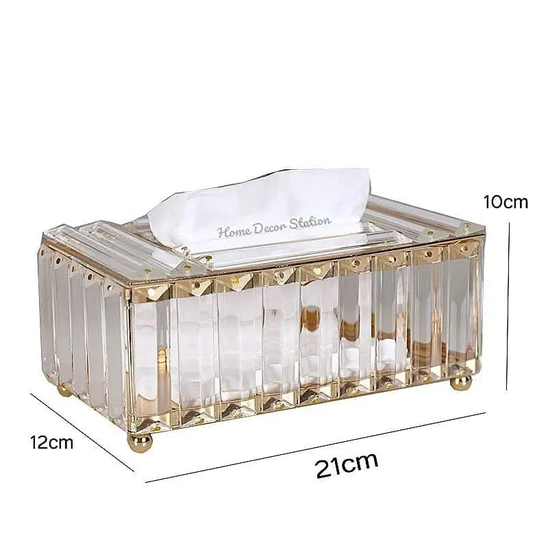 Nordic Glass Tissue Box Home Decor Station