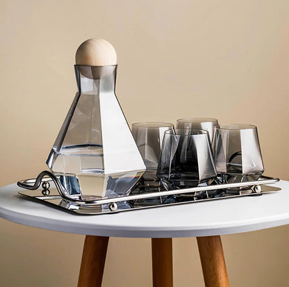 Artistic Crystal Water Set Home Decor Station