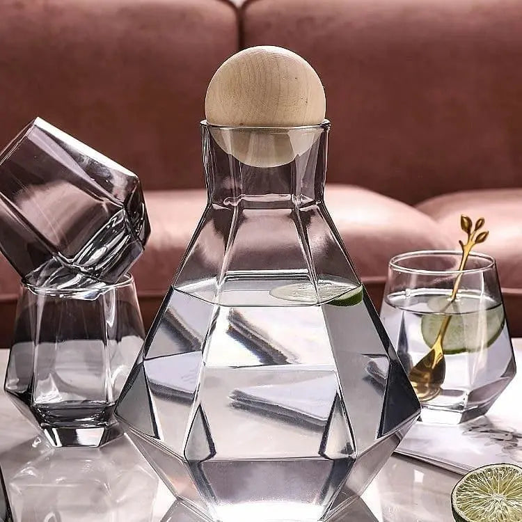 Artistic Crystal Water Set Home Decor Station