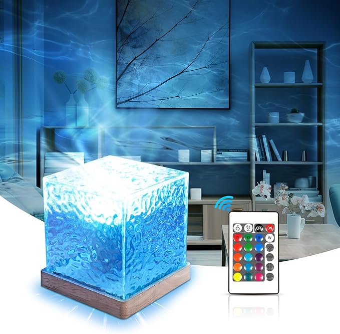 Touch Sensor & Remote Control Lamp 16 Colours || Premium Ocean Wave Lamp