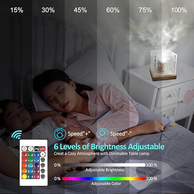 Touch Sensor & Remote Control Lamp 16 Colours || Premium Ocean Wave Lamp