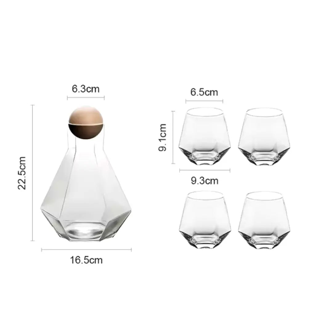 Artistic Crystal Water Set Home Decor Station