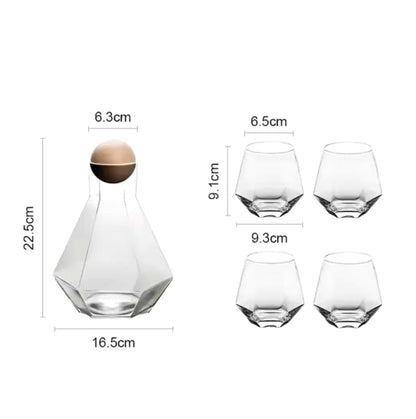 Artistic Crystal Water Set Home Decor Station