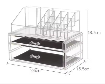 Acrylic Display for Cosmetics – Large Capacity Cosmetic Storage Box Home Decor Station