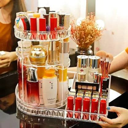 Cosmetic Storage + Rotating Makeup Organizer Home Decor Station