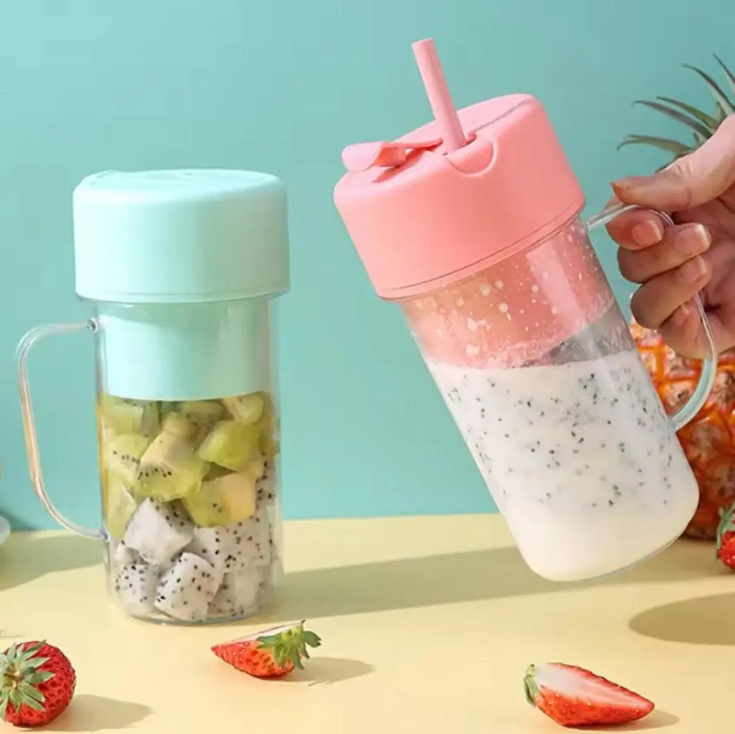 Rechargeable Fast Glass Juicer + Free Silicon Straw Home Decor Station