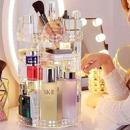 360° Rotating Makeup Organizer Home Decor Station