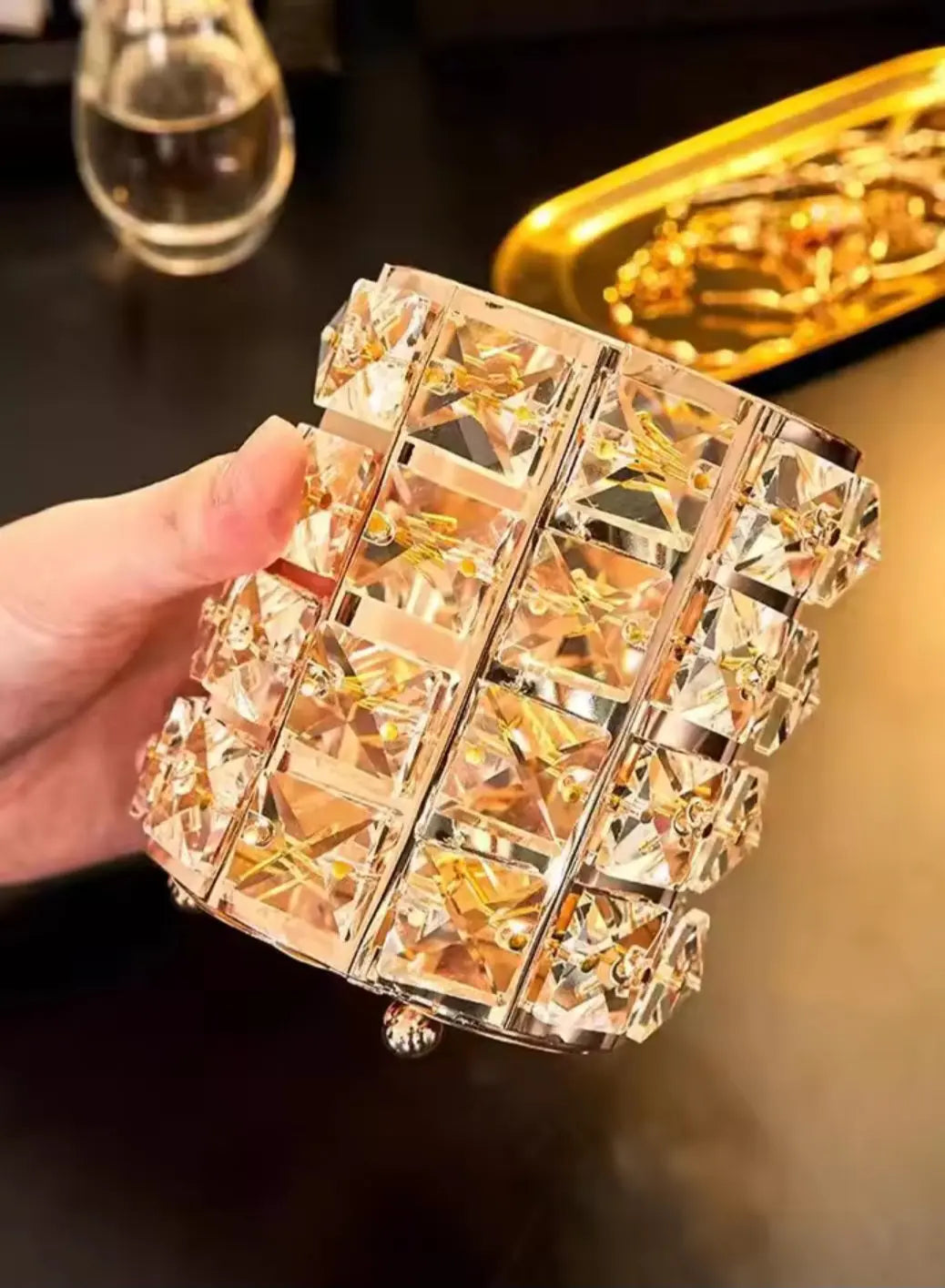 Crystal 2 Piece Set Home Decor Station