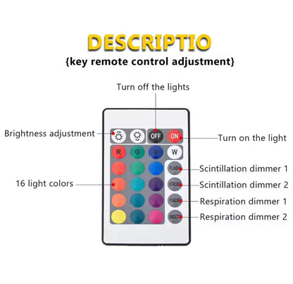 Touch Sensor & Remote Control Lamp 16 Colours || Premium Ocean Wave Lamp