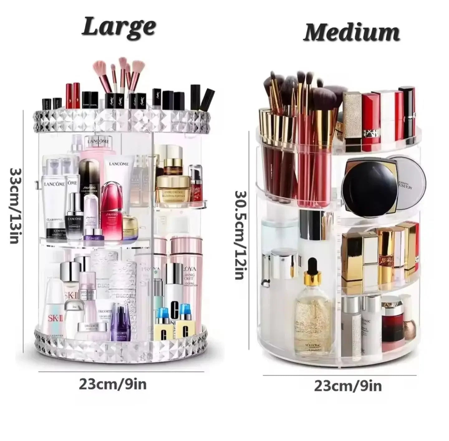 360° Rotating Makeup Organizer Home Decor Station