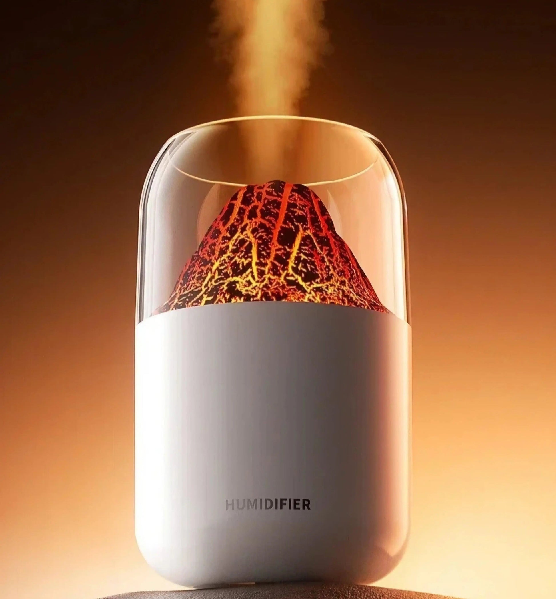 Volcano Humidifier + Night LED Lights Home Decor Station