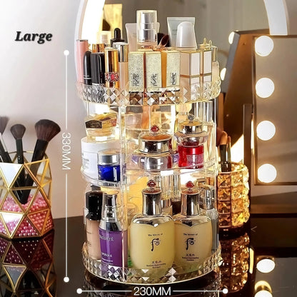 360° Rotating Makeup Organizer Home Decor Station