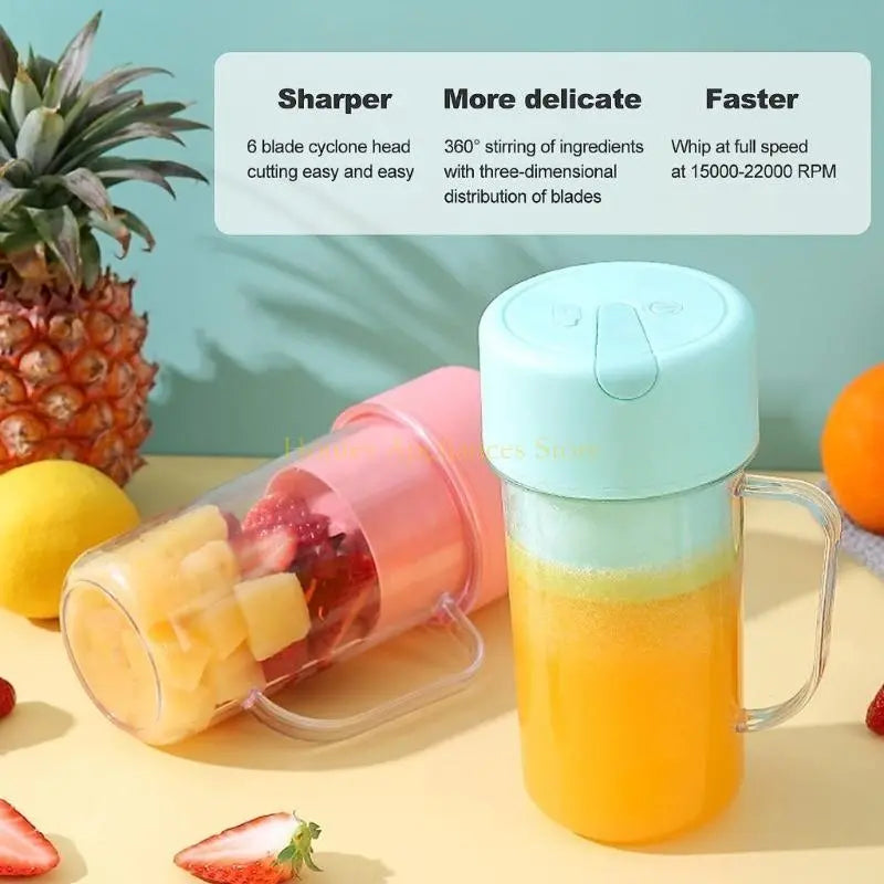 Rechargeable Fast Glass Juicer + Free Silicon Straw Home Decor Station